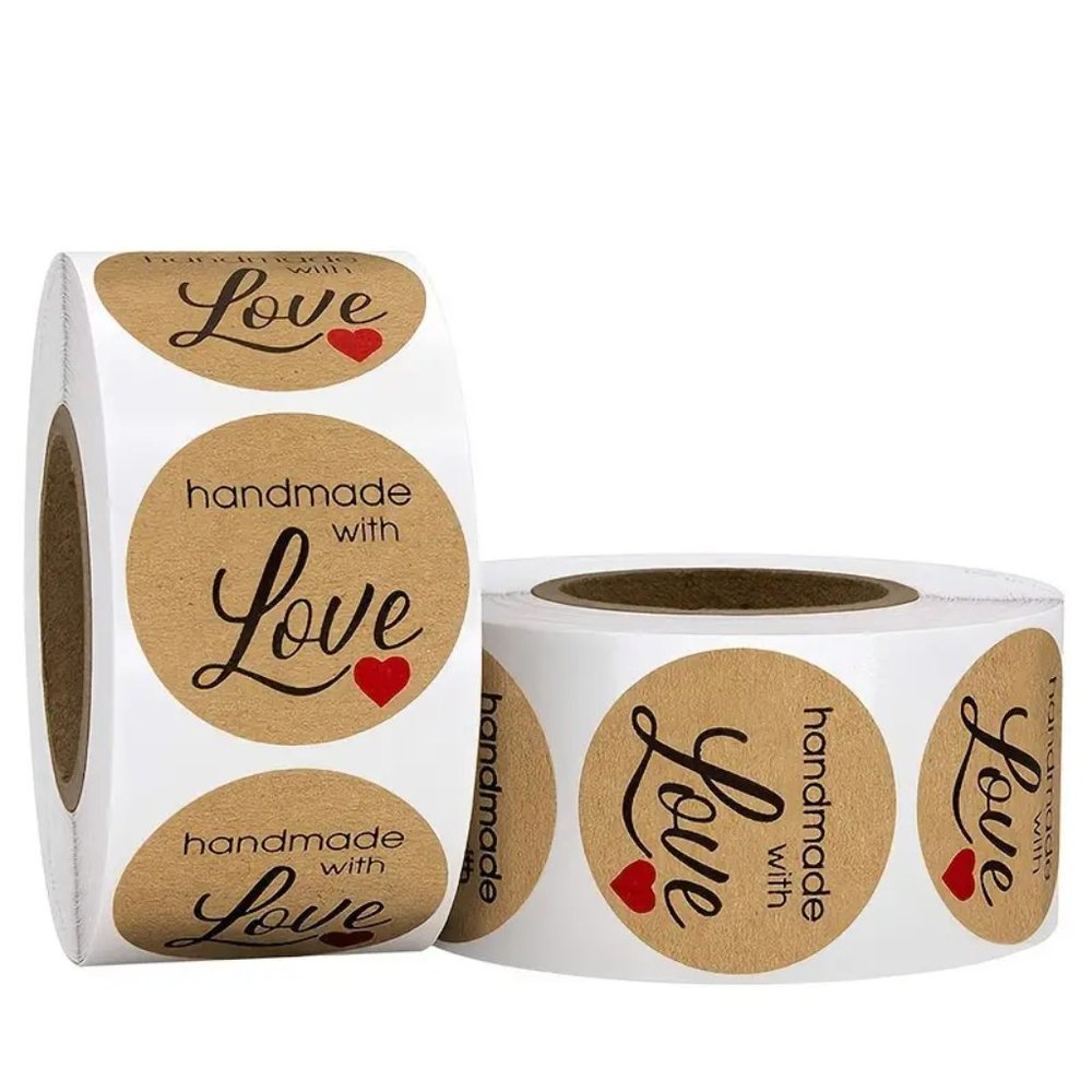500 Handmade with Love Stickers